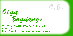 olga bogdanyi business card